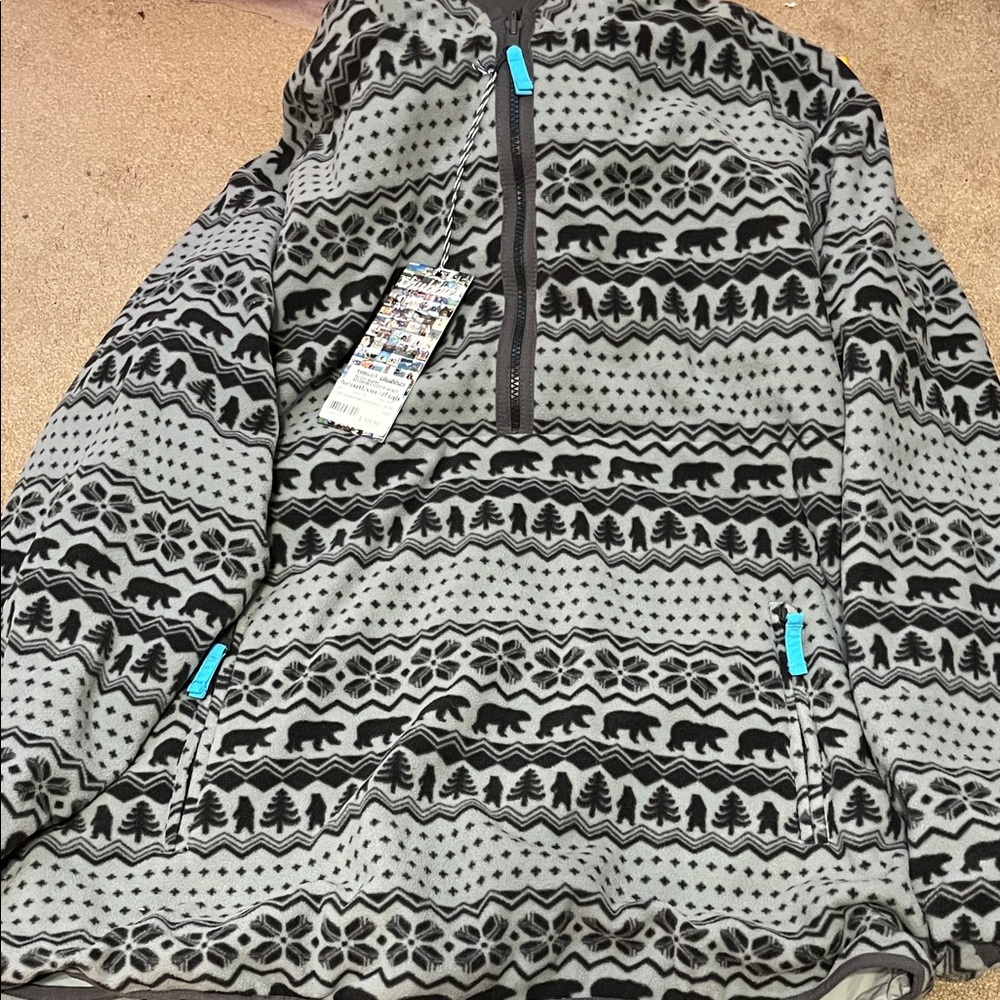 Chubbies NWT The Grey Anatomy Reversible Fleece Jacket